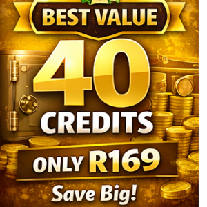 40 Credits – Best Value (R4.22 per credit)