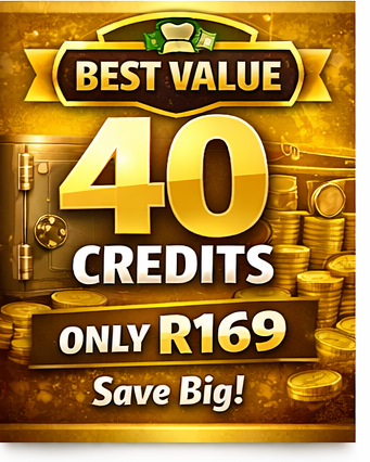 40 Credits – Best Value (R4.22 per credit)