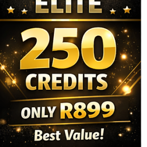 250 Credits – Elite (R3.60 per credit)